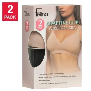 Felina Adaptive Cup Wire Free‎ Bra 2-Pack